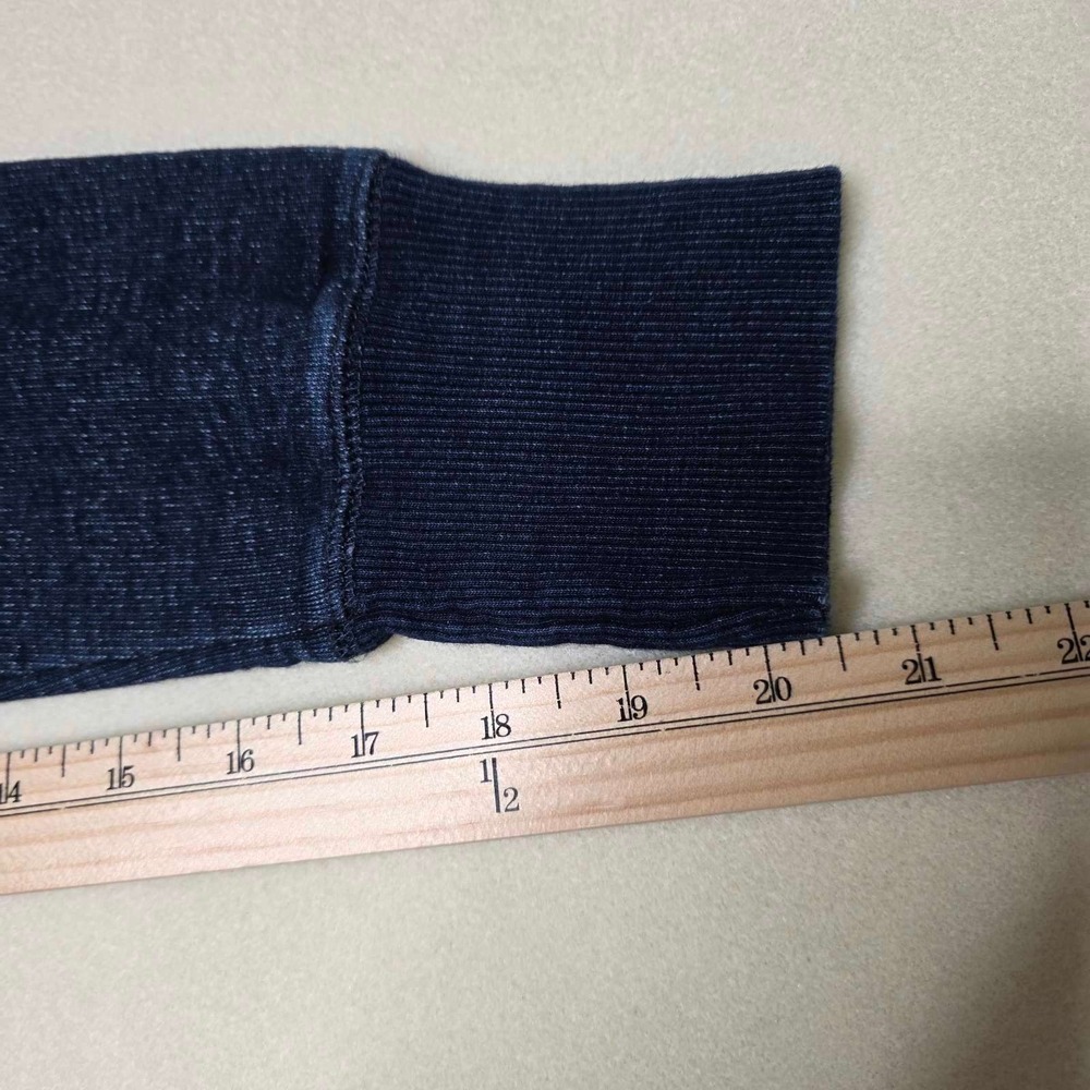 H&M Divided Crewneck Men's S Small MM Division Blue Indigo Wash Sweatshirt Patch - Picture 7 of 11